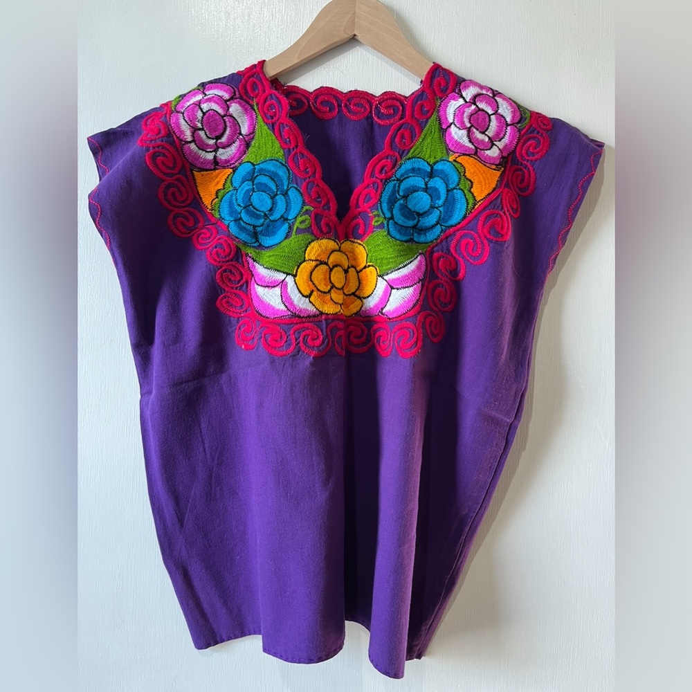 Purple Embroidered Blouse - Picture 2 of 3